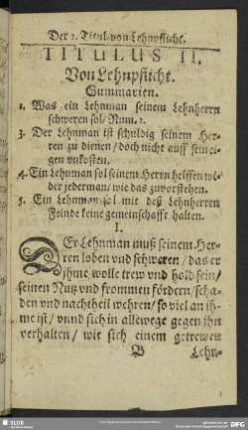 Titulus II. Von Lehnpflicht