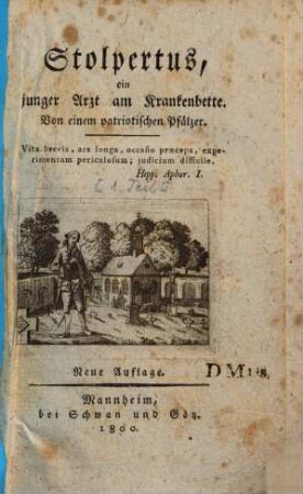 Stolpertus : ein junger Arzt am Krankenbette, [1]