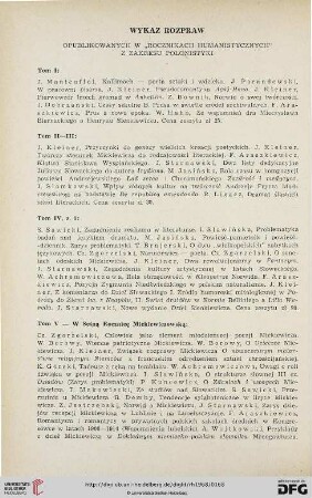 Wykaz rozpraw