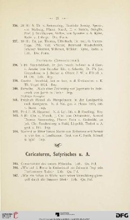 Caricaturen, Satyrisches u. A. (Nr. 345-362)