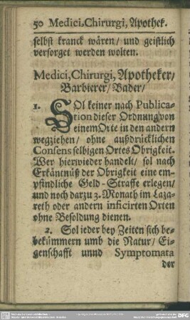 Medici, Chirurgi, Apotheker, Barbierer, Bader