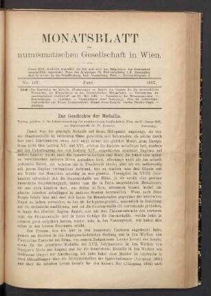Nr. 167. Juni. 1897