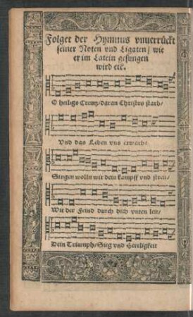 Folget der Hymnus ...