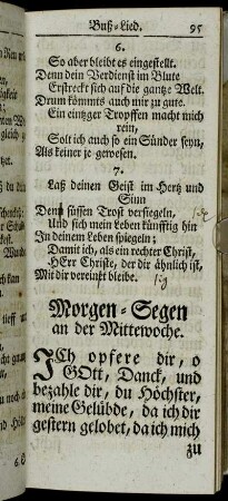 Morgen-Segen an der Mittewoche