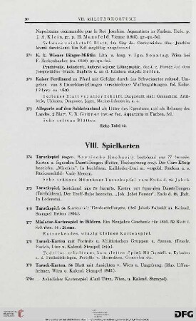 VIII. Spielkarten (Nr. 374-384)