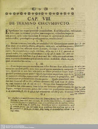 Cap. VIII. De Termino Circumducto
