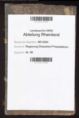 Stellvertretung der Oberpräsidenten von Köln und Koblenz