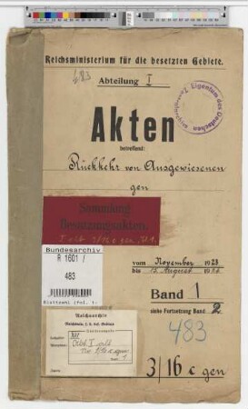 Rückkehr von Ausgewiesenen: Bd. 1