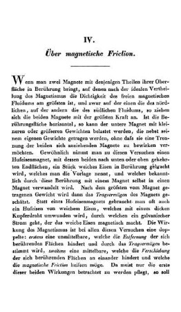 IV. Über magnetische Friction