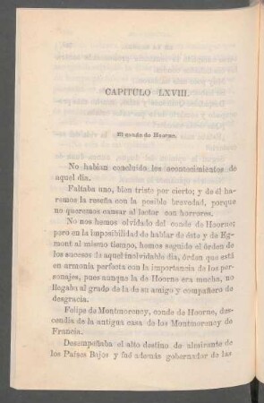 Capítulo LXVIII. - El conde de Hoorne.