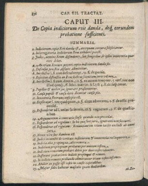 Caput III. De Copia indiciorum reis danda, deque eorundem probatione sufficienti