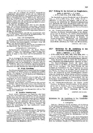 Prüfung für das Lehramt an Hauptschulen : [Erziehung] ; [Für das Reich] ; [Amtliche Erlasse] ; [Amtlicher Teil]