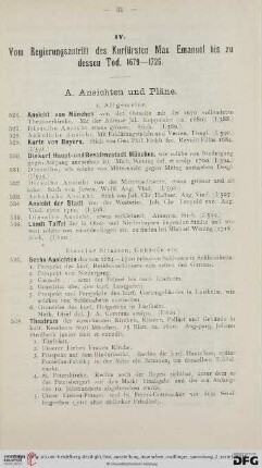 Vom Regierungsantritt des Kurfürsten Max Emanuel bis zu dessen Tod 1679-1726 (Nr.526-788)