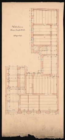 Wohnhäuser Ritterstraße 61-65, Berlin-Kreuzberg: Wohnhaus Knoblauch Nr. 62: Grundriss EG
