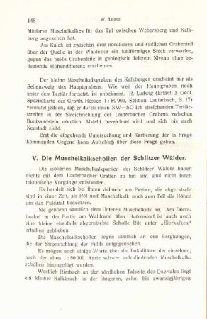 V. Die Muschelkalkschollen der Schlitzer Wälder.