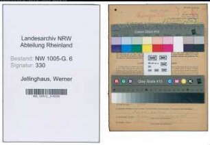 Entnazifizierung Werner Jellinghaus , geb. 08.01.1902 (Angestellter)