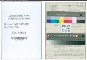 Entnazifizierung Richard Kox , geb. 16.04.1896 (Werkmeister)