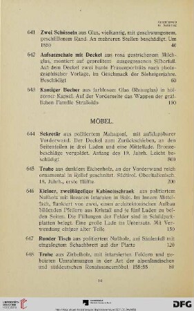 Möbel (Nr. 644-662)
