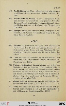 Möbel (Nr. 644-662)