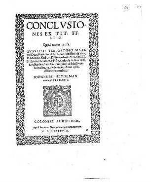 Conclusiones ex tit. FF. et C., Quod metus causa