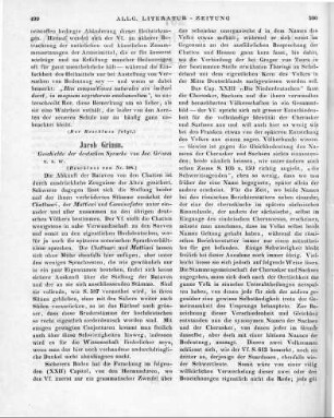 Grimm, J.: Geschichte der deutschen Sprache. Leipzig: Weidmann 1848 (Beschluss von Nr. 206)
