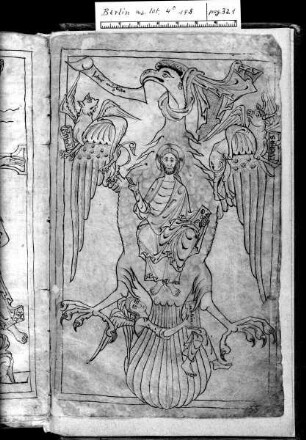 Medizinische Sammelhandschrift — Tetramorph, Folio 321