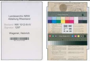 Entnazifizierung Heinrich Wagener , geb. 07.03.1878 (Hafenmeister)