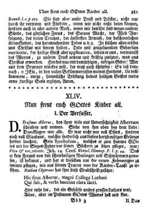 XLIV. Nun freut euch GOttes Kinder all.