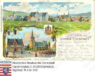 Groß-Umstadt, Panorama und Einzelansichten / Kirche