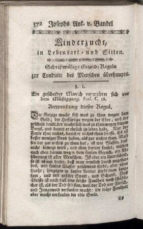 Kinderzucht, in Lebensart- und Sitten.