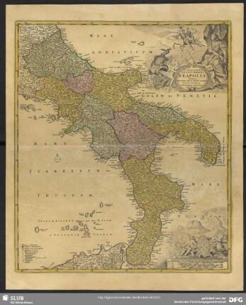 Novissima & exactissima Totius Regni Neapolis Tabula Praesentis Belli Statui Accommodata Et Exhibita…