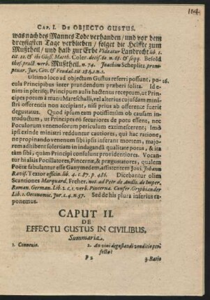 Caput II. De Effectu Gustus In Civilibus.
