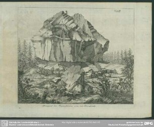 Tab. II. Prospect des Topasfelsens von der Abendseite