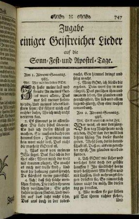 Am 1. Advent-Sonntag. - Am 3. Sonntag nach Trinitatis.