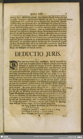 Deductio Juris