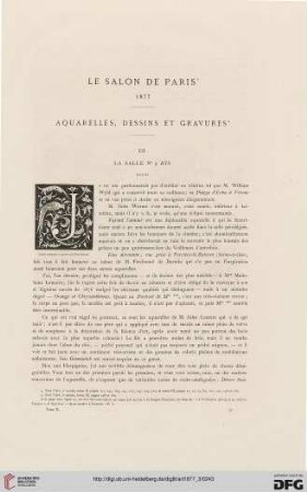 3: Le salon de Paris 1877, [3] : aquarelles, dessins et gravures