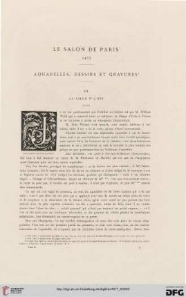 3: Le salon de Paris 1877, [3] : aquarelles, dessins et gravures