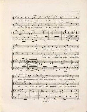 Sechs Lieder für zwei Singstimmen mit Begleitung des Pianoforte : op. 58, 1. Morgenlied