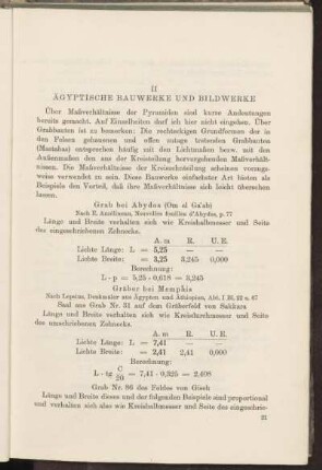 II Ägyptische Bauwerke und Bildwerke