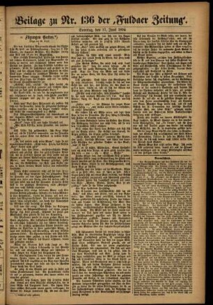 Zweite Ausgabe vom Sonntag, den 17. Juni 1894.