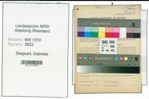 Entnazifizierung Gabriele Siegwart , geb. 18.09.1915 (Lehrerin)