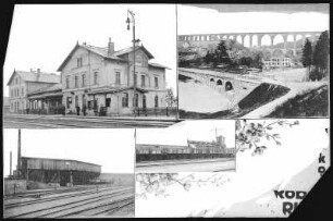 Cossen. Bahnhof, Brücke, Sandwerk