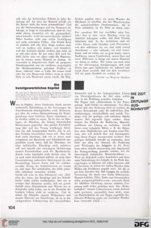 Ein kunstgewerbliches Kapitel
