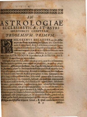 R. P. Pavli Laymann Societatis Iesv Theologi Censvra Astrologiæ Ecclesiasticæ & Astri Inextincti
