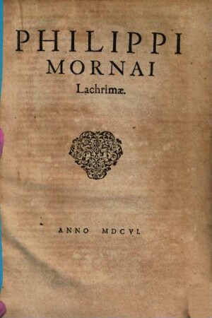 Philippi Mornai Lachrimae