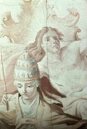 Die Erfüllung der Zeit: Christus als Erlöser im Triumphwagen umgeben von allegorischen Figuren