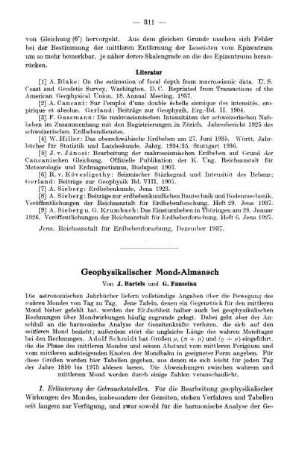 Geophysikalischer Mond-Almanach