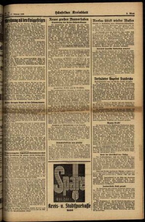 Zweite Ausgabe vom Freitag, den 17. Februar 1939.