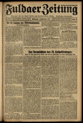 Ausgabe vom Mittwoch, den 02. September 1931.