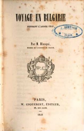 Voyage en Bulgarie pendant l'année 1841